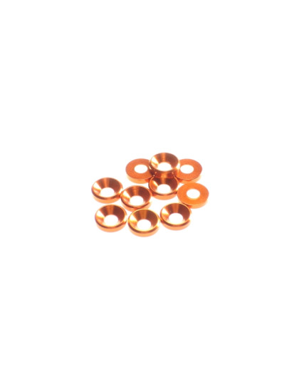  4mm Alloy Countersunk Washer [Orange] - HIRO SEIKO - 69563