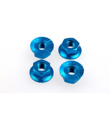  4mm Alloy Serrated Wheel Nut [T-Blue] - HIRO SEIKO - 69591