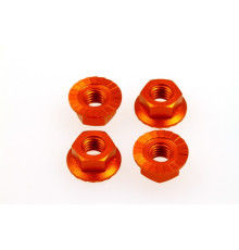  4mm Alloy Serrated Wheel Nut [Orange] - HIRO SEIKO - 69596