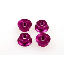  4mm Alloy Serrated Wheel Nut [Purple] - HIRO SEIKO - 69593
