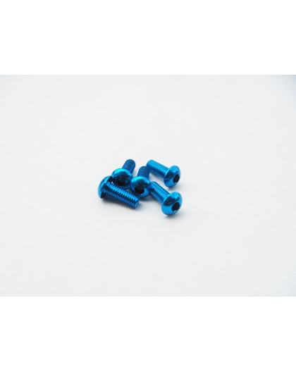  Alloy 7075 Hex Button Screw M3X6 [T-Blue] - HIRO SEIKO - 69619