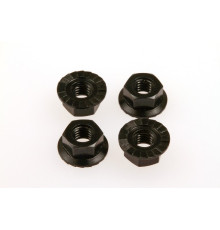  4mm Alloy Serrated Wheel Nut [Black] - HIRO SEIKO - 69597