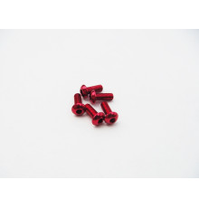  Alloy 7075 Hex Button Screw M3X6 [Red] - HIRO SEIKO - 69627