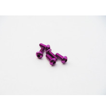  Alloy 7075 Hex Button Screw M3X10 [Purple] - HIRO SEIKO - 69633