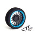 Alu Steering Mf Wheel 15-Spoke [Fbk+T-Blue] - HIRO SEIKO - 69719