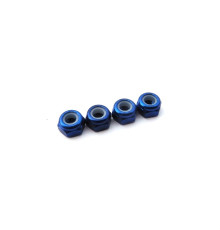  3mm Alloy Nylon Nut (S_Size) [Y-Blue] - HIRO SEIKO - 69851