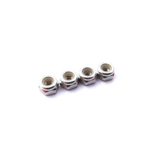  3mm Alloy Nylon Nut (S_Size) [Silver] - HIRO SEIKO - 69849
