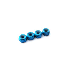  3mm Alloy Nylon Nut (S_Size) [T-Blue] - HIRO SEIKO - 69850