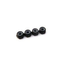  3mm Alloy Nylon Nut (S_Size) [Black] - HIRO SEIKO - 69854