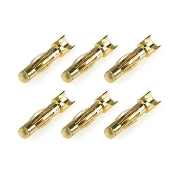 Prise male 4.0mm Spring Type - 6 pcs - CORALLY - C-50172