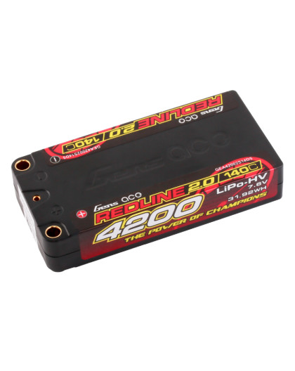 Lipo 4200 Mah Shorty 7.6V Hv 140C 2S1P Pk5 - GENS ACE - GA42002S14D5