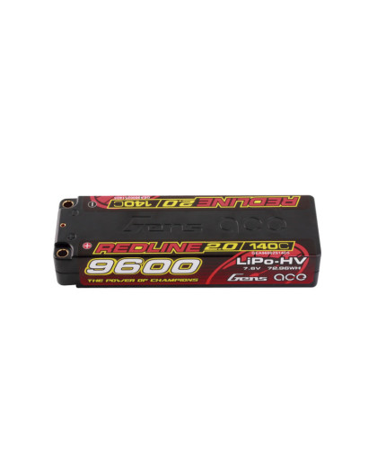 Lipo 9600 Mah 7.6V Hv 140C 2S1P Pk5 - GENS ACE - GA96002S14D5