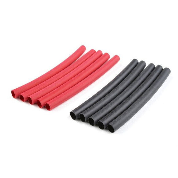 Gaine thermo 4.7mm - Rouge+Noir - 10 pcs - CORALLY - C-50222