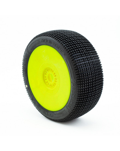 ADDICTIVE v2 BUGGY C1 (SUPER SOFT) PRE-MOUNTED YELLOW (2pcs.) - PCY20