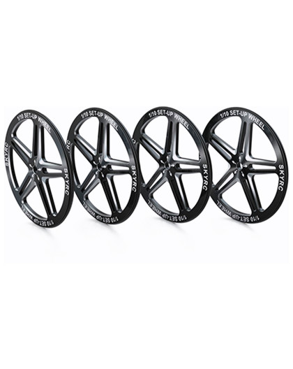 SET-UP WHEEL FOR 1/10 (BLACK) - SKYRC - SK600069-06