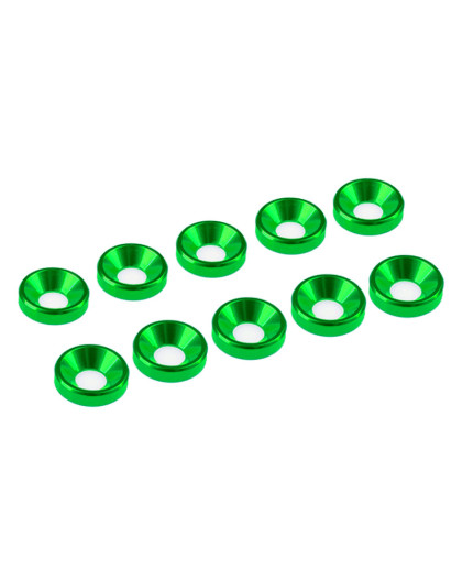 3 mm. Alu. Washer Green (10 Pcs) - ULTIMATE - UR1501-GR