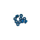 3 mm. Alu. Nylon Nut Blue (10Pcs) - ULTIMATE - UR1502-A