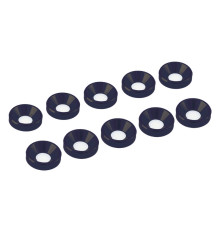 3 mm. Alu. Washer Black (10 Pcs) - ULTIMATE - UR1501-N