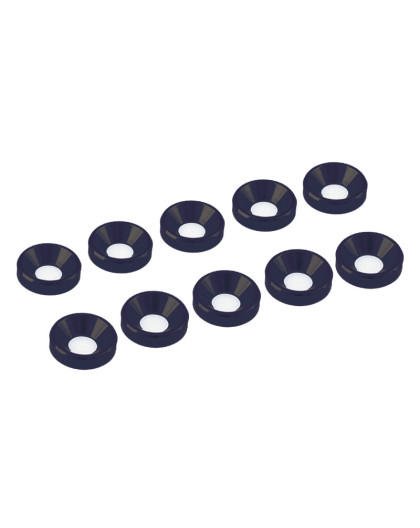 3 mm. Alu. Washer Black (10 Pcs) - ULTIMATE - UR1501-N