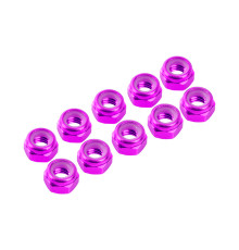 3 mm. Alu. Nylon Nut Pink (10Pcs) - ULTIMATE - UR1502-PK
