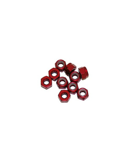 3 mm. Alu. Nylon Nut Red (10Pcs) - ULTIMATE - UR1502-R