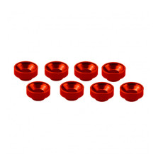 M3 Aluminum Servo Washer Red (8 Pcs) - ULTIMATE - UR1507-R