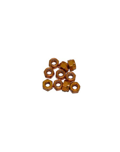 4 mm. Alu. Nylon Nut Gold (10 Pcs) - ULTIMATE - UR1512-G