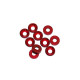4 mm. Alu Washer Red (10 Pcs) - ULTIMATE - UR1511-R