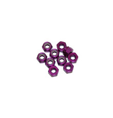 4 mm. Alu. Nylon Nut Purple (10 Pcs) - ULTIMATE - UR1512-P