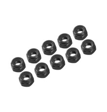 4 mm. Alu.. Nylon Nut Black (10 Pcs) - ULTIMATE - UR1512-N
