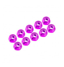 4 mm. Alu. Nylon Nut Pink (10 Pcs) - ULTIMATE - UR1512-PK