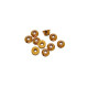4 mm. Alu. Nylon Nut W/Flange Gold (10 Pcs) - ULTIMATE - UR1513-G