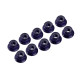 4 mm. Alu. Nylon Nut W/Flange Black (10 Pcs) - ULTIMATE - UR1513-N