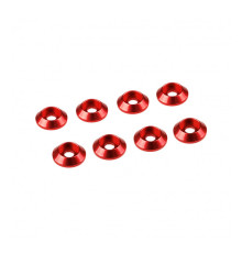 Rondelle cuvette 3mm Rouge tete cyl(x8) - ULTIMATE - UR1521-R