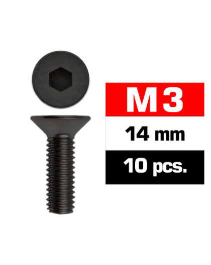 M3X14mm Flat Head Screws (10 Pcs) - ULTIMATE - UR161314