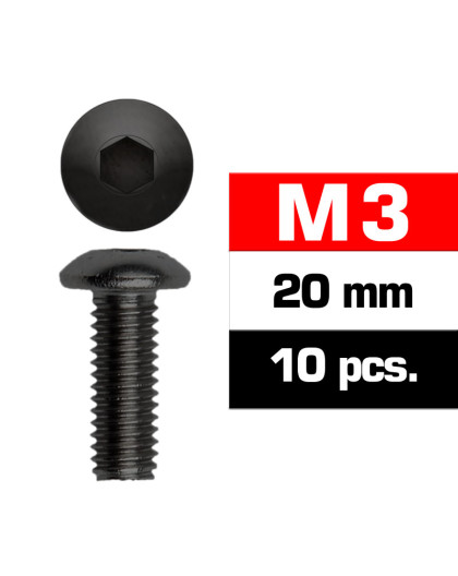 M3X20mm Button Head Screws (10 Pcs) - ULTIMATE - UR162320