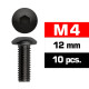 M4X12mm Button Head Screws (10 Pcs) - ULTIMATE - UR162412