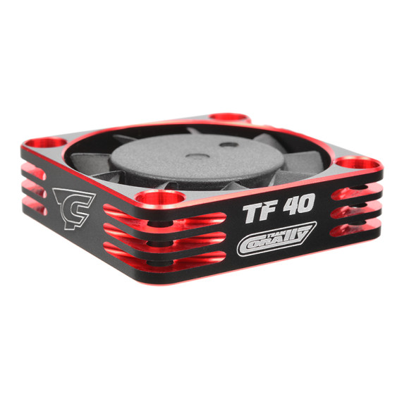 Ventilateur Alu 40mm Noir/Rouge - Prise BEC - CORALLY - C-53112-1