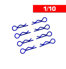 Body Clips 1/10 Blue (X8) - ULTIMATE - UR6411-A