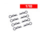 Body Clips 1/10 Black (X8) - ULTIMATE - UR6411-N
