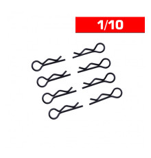 Body Clips 1/10 Black (X8) - ULTIMATE - UR6411-N