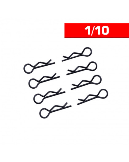 Body Clips 1/10 Black (X8) - ULTIMATE - UR6411-N