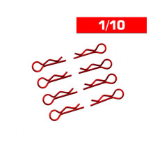Body Clips 1/10 Red (X8) - ULTIMATE - UR6411-R