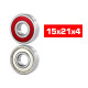 15X21X4mm Hs Hybrid Seals Bearing Set (10Pcs.) - ULTIMATE - UR7804