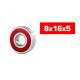 8X16X5mm Select Hs Rubber Sealed Bearing Set (10) - ULTIMATE - UR7806