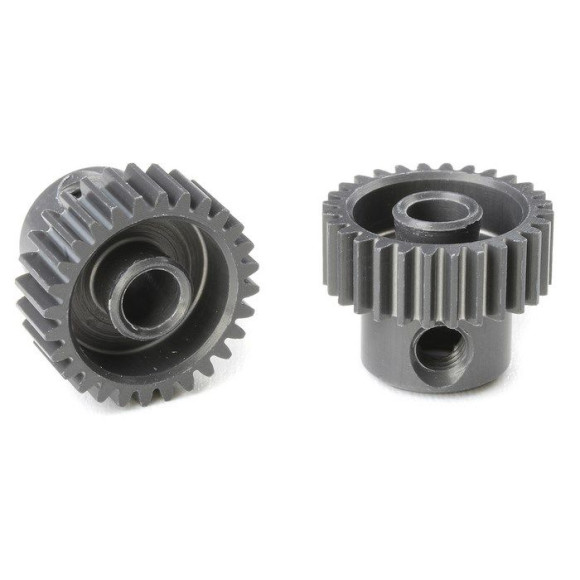 TEAM CORALLY - 64 DP PINION - SHORT - HARD ANODISED AL7075 - - C-7032