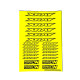 Stickers sheet Xray Fluo yellow Size A5 - AIGOIN RACING - AR3001