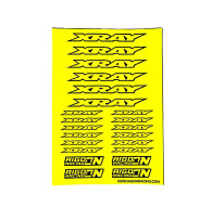 Stickers sheet Xray Fluo yellow Size A5 - AIGOIN RACING - AR3001