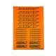 Stickers sheet Xray Fluo orange Size A5 - AIGOIN RACING - AR3002