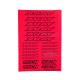 Stickers sheet Xray Fluo pink Size A5 - AIGOIN RACING - AR3004